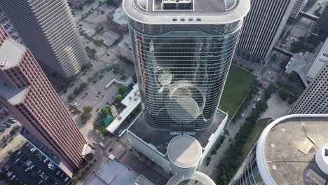 Aerial-of-Downtown-Houston,-Texas