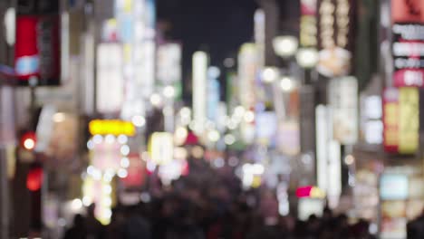 Softfocus---Night-scenery-of-Japanese-entertainment-area-Kabukicho-Shinjuku