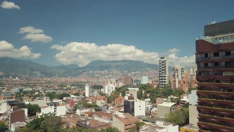 Aerial-drone-shot-of-Medellin-in-Colombia