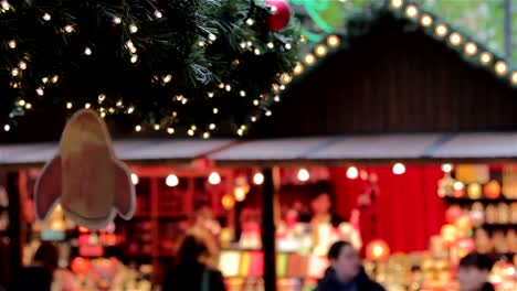 Soft-Focus-German-Christmas-Market-Toy-Stall-with-Twinkling-Xmas-Lights