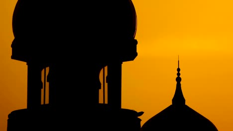 Silhouette-der-Moschee