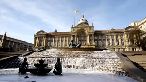 Consejo-Asamblea-y-la-plaza-Victoria-Square,-la-ciudad-de-Birmingham