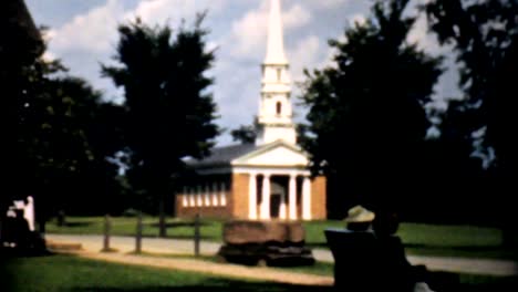 People-Entering-A-Beautiful-Little-Chapel-1940-Vintage-8mm-film