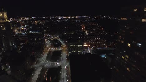 Aerial-video-von-Boston-bei-Nacht