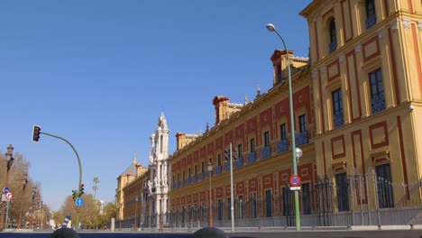 seville-sun-light-tourist-traffic-4k-spain