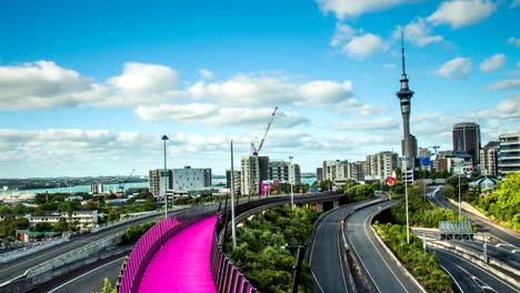 Lapso-de-tiempo-Vista-de-los-edificios-de-Auckland-City-con-el-Sky-Tower