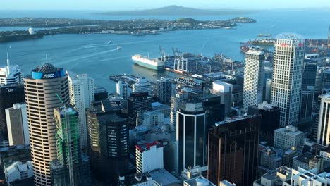 Time-lapse-of-aerial-view-of-Auckland-city-central-business-district