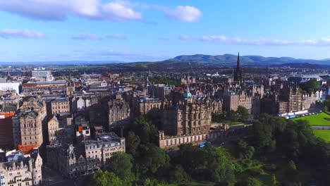 Aerial-view-of-Edinburgh,-Scotland