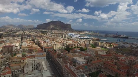 Vista-aérea-de-Palermo,-Italia