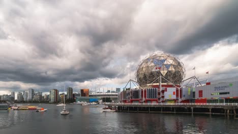 Vancouver-Science-World-día-paisaje-urbano-Harbourfront-Skyline