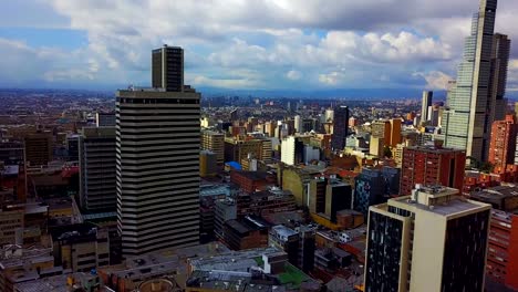 Aerial/Drone-view-of-downtown-Bogotá,-Colombia-5