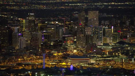 Aerial-view-of-Denver-at-night