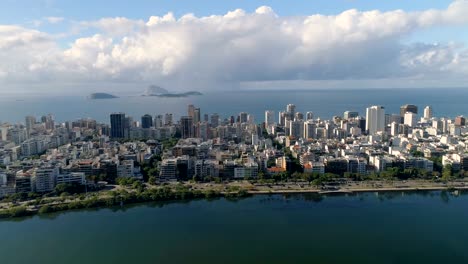 Flying-above-Ipanema-Beach-city-district.-Rio-de-Janeiro,-Brazil