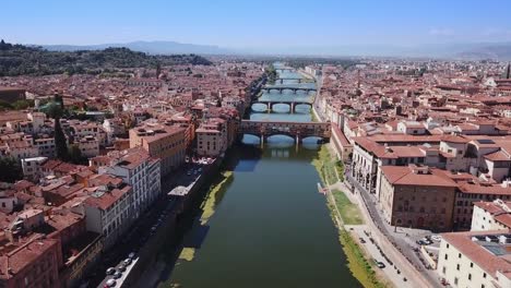 Aerial-drone-footage-video---panoramic-view-of-Florence