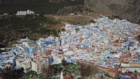 Luftbild-der-Altstadt-Medina-blau-Chefchaouen