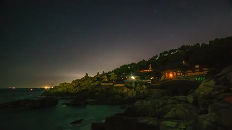 4-k-Zeitraffer-Ansicht-der-Haedong-Yonggungsa-Tempel-in-Busan-in-Südkorea