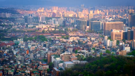 Skyline-von-Seoul,-Südkorea.