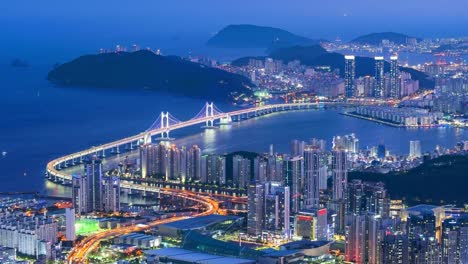 Lapso-de-tiempo-de-la-ciudad-de-Busan,-Corea-del-sur