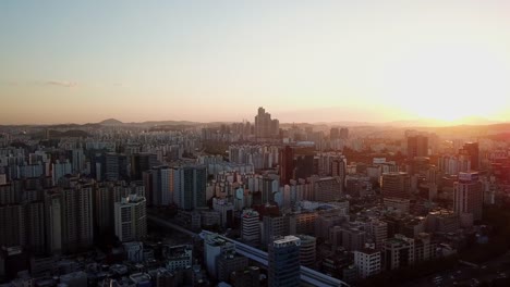 Vista-aérea-en-Seúl-Skyline,-Corea-del-sur.