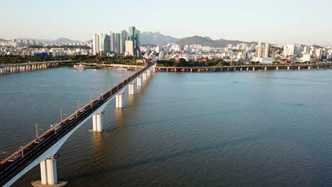 Vista-aérea-en-Seúl-Skyline,-Corea-del-sur.