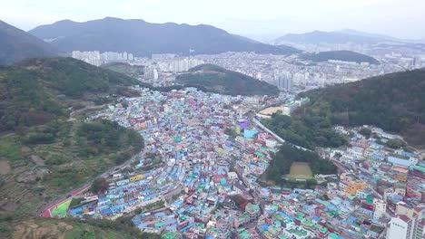 Luftbild-Gamcheon-Culture-Village-in-Busan-in-Südkorea
