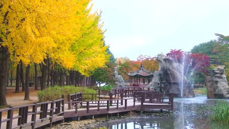 Blick-auf-Nami-Insel-im-Herbst-von-Südkorea