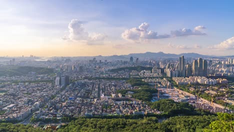 Timelapse-in-Seoul-City-Skyline,-Südkorea