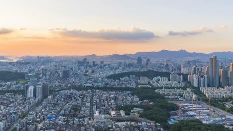 Timelapse-in-Seoul-City-Skyline,-Südkorea