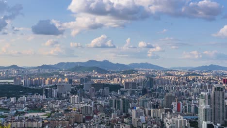 Timelapse-en-Seúl-Skyline,-Corea-del-sur