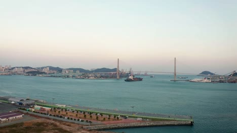 Aerial-view-of-Busan-harbor