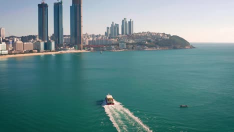 Vista-aérea-de-la-playa-de-haeundae-de-Busan,-Busan-city