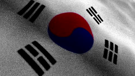 SOUTH-KOREA,-Textile-Carpet-Animation-Background,-Rendering,-Still-Camera,-Loop