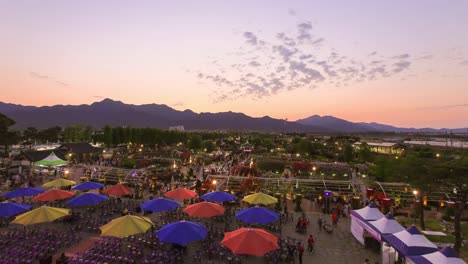 Rose-festival-sunset-time-lapse-in-Korea