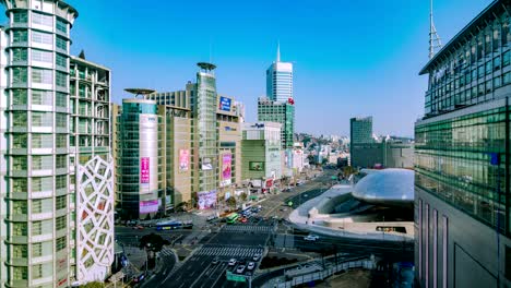 Seoul-City-Shopping-Bereich-Timelapse