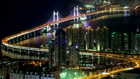 Busan,-Corea-del-sur-vista-aérea-timelapse