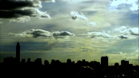 City-Nacht-Blick-Sonnenuntergang-Zeitraffer