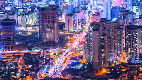 4K-tiempo-lapso-vista-de-Corea-ciudad-Corea-del-sur