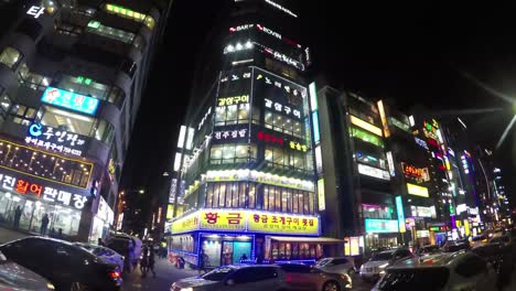 Night-View-of-Gwanganlli-Beach,-Haeundae,-Busan,South-Korea,-Asia