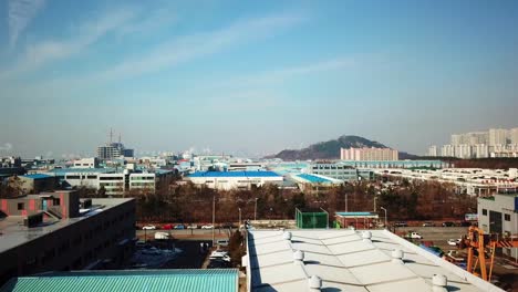 Aerial-view-Sunset-of-the-industrial-park.-incheon-Seoul,Korea