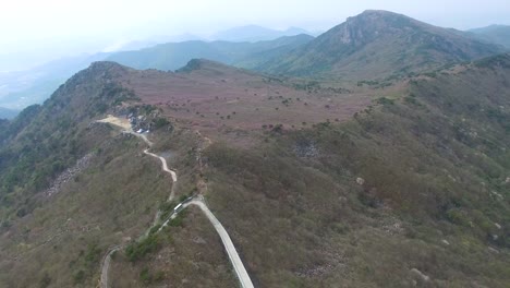 Jindallae-Azalea-Blossom-Blooming-in-Biseul-Mountain,-Daegu,-South-Korea,-Asia-when-Apr-26-2018Jindallae-Azalea-Blossom-Blooming-in-Biseul-Mountain,-Daegu,-South-Korea,-Asia