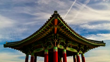 High-Definition-Asian-Building-Cloudscape-Timelapse