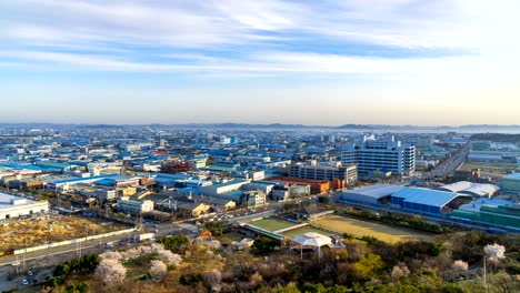 Timelapse-del-parque-industrial.-Incheon,-Seúl,-Corea