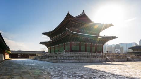 Gyeongbokgung-Palast-in-Seoul-City,-Südkorea