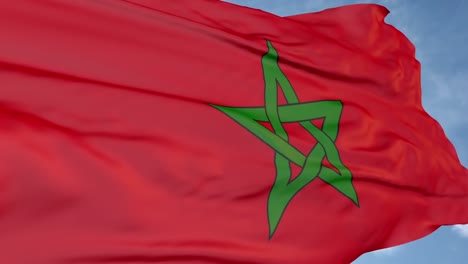 Red-flag-and-green-star-of-Morocco.-state-symbol-logo