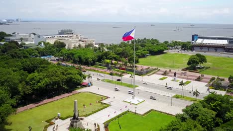 Aerial-of-Manila,-Philippines