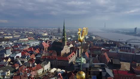 Gorgeous-aerial-birds-eye-scene-of-the-old-town