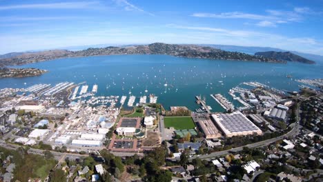 Sausalito-Kalifornien-Am-Wasser-Luftaufnahme-Richardson-Bay-Hafen