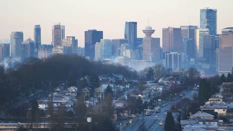 Paisaje-urbano-de-Vancouver-por-la-mañana