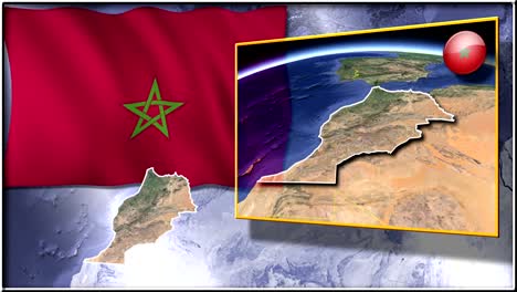 Morocco-flag-and-map-animation