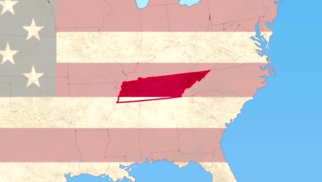 Tennessee-pull-out,-smooth-USA-map,-all-states-available